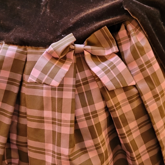 Velvet and plaid dress - Picture 2 of 3